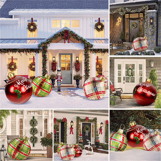 Christmas Ornament Ball Outdoor Pvc 60CM Inflatable Decorated Ball PVC