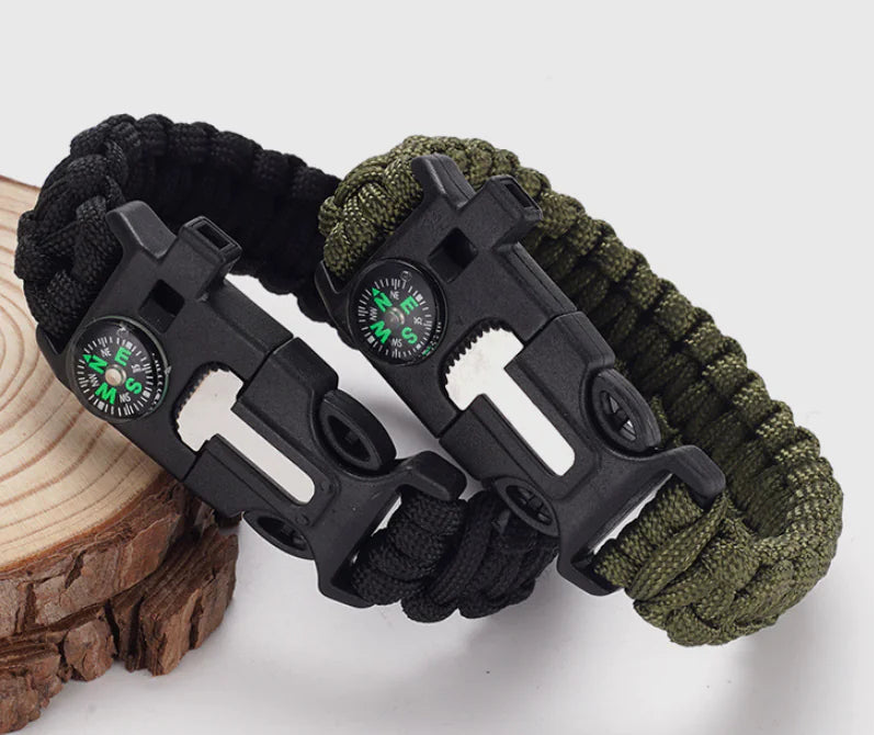 Whistle Bracelet with Fire Starter (High Decibel)