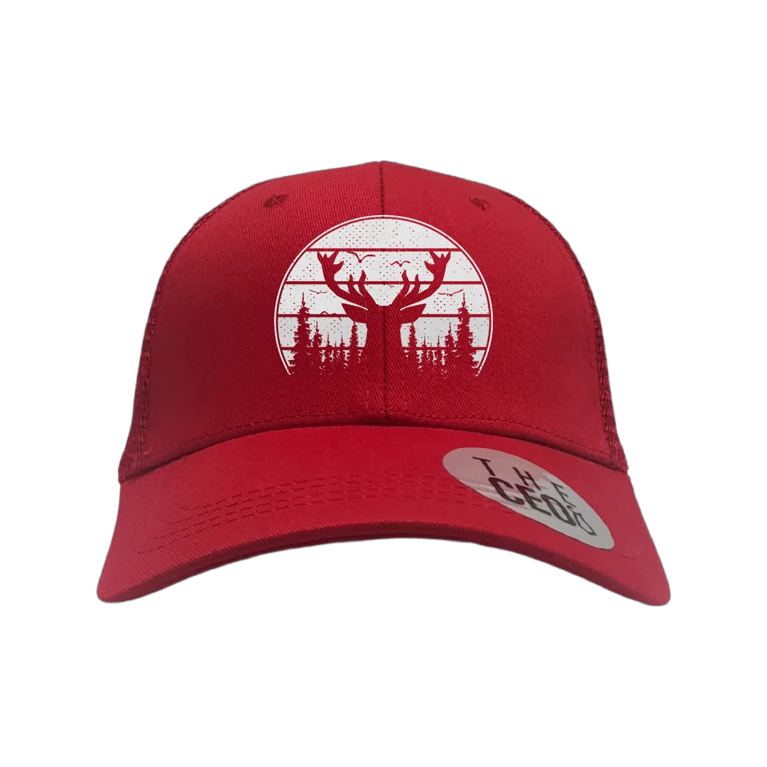 Embroidered Deer Hunting Trucker Hat (available in 4 colors)