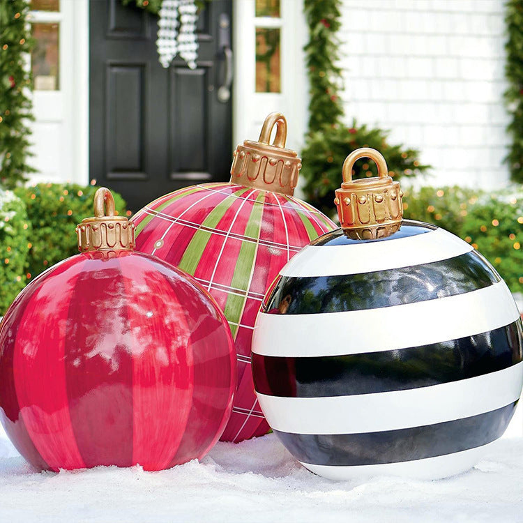 Christmas Ornament Ball Outdoor Pvc 60CM Inflatable Decorated Ball PVC