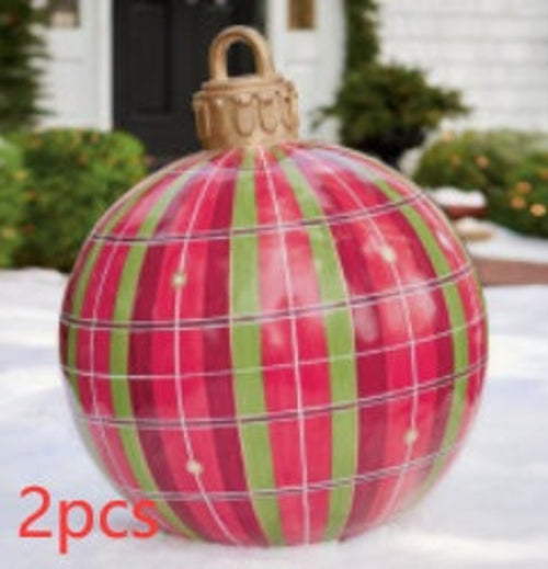Christmas Ornament Ball Outdoor Pvc 60CM Inflatable Decorated Ball PVC