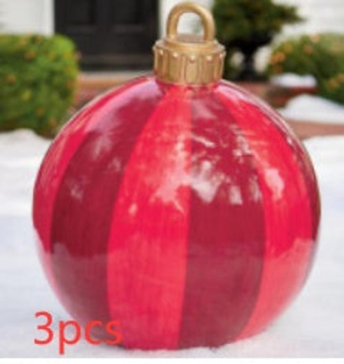 Christmas Ornament Ball Outdoor Pvc 60CM Inflatable Decorated Ball PVC