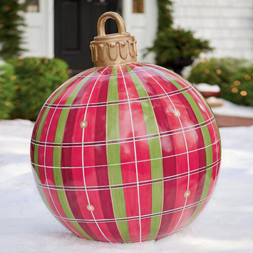 Christmas Ornament Ball Outdoor Pvc 60CM Inflatable Decorated Ball PVC