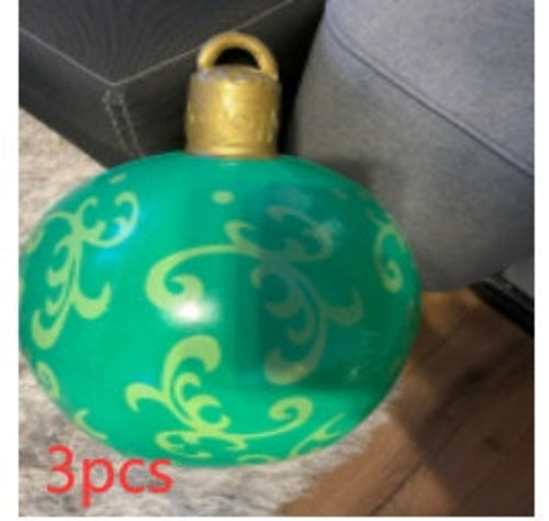 Christmas Ornament Ball Outdoor Pvc 60CM Inflatable Decorated Ball PVC
