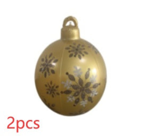 Christmas Ornament Ball Outdoor Pvc 60CM Inflatable Decorated Ball PVC