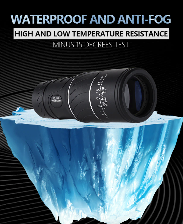 40X60 Monocular Binoculars- Night Vision BAK4 and Prism High Power