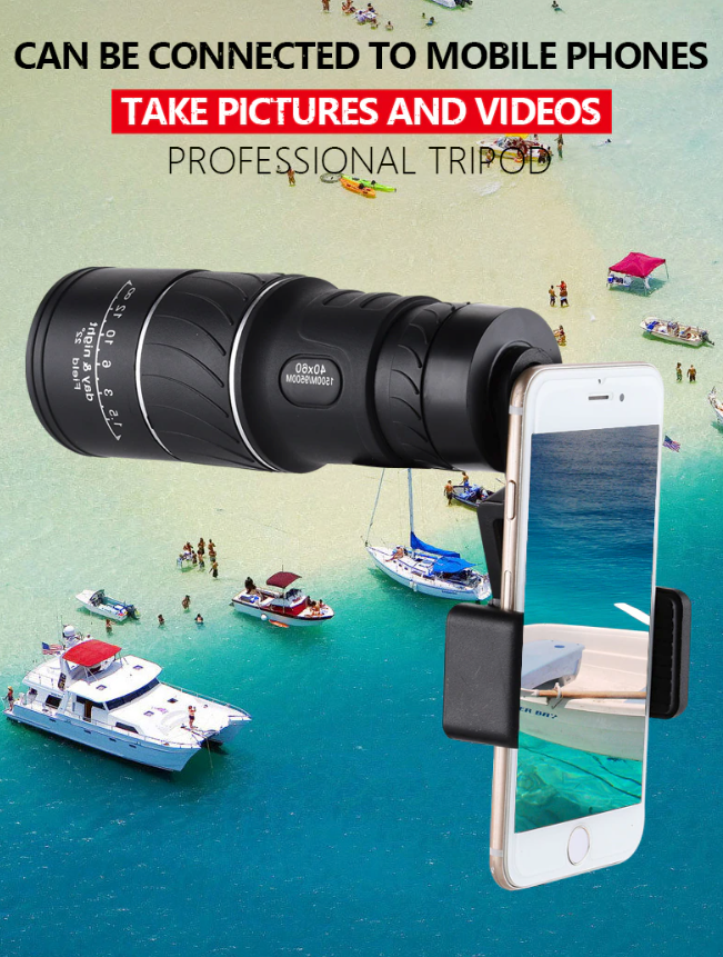 40X60 Monocular Binoculars- Night Vision BAK4 and Prism High Power