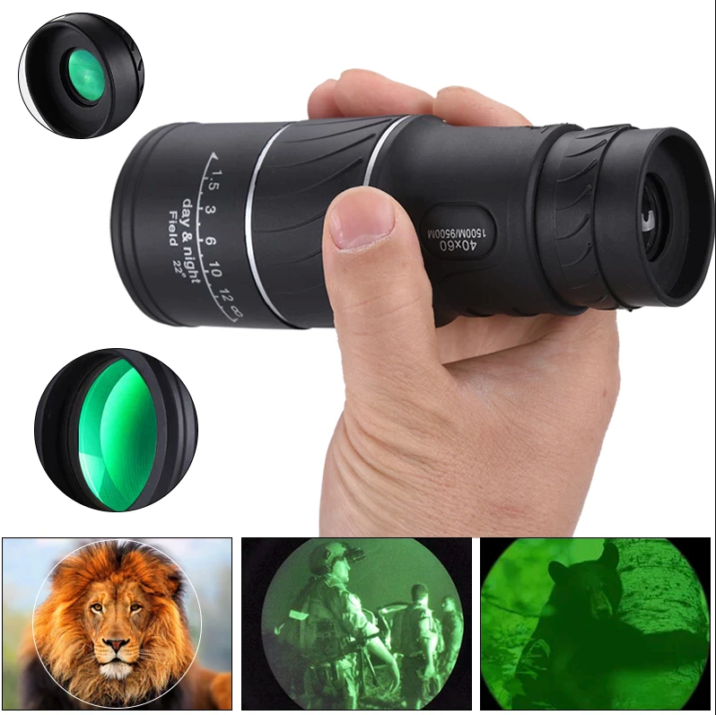 40X60 Monocular Binoculars- Night Vision BAK4 and Prism High Power