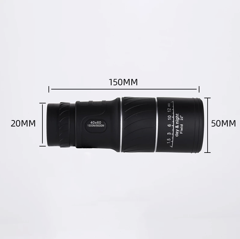 40X60 Monocular Binoculars- Night Vision BAK4 and Prism High Power