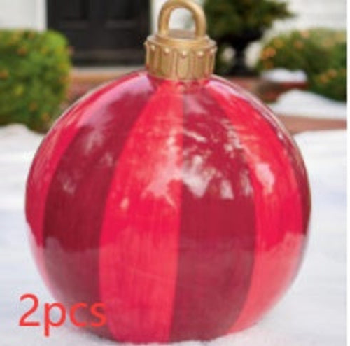 Christmas Ornament Ball Outdoor Pvc 60CM Inflatable Decorated Ball PVC
