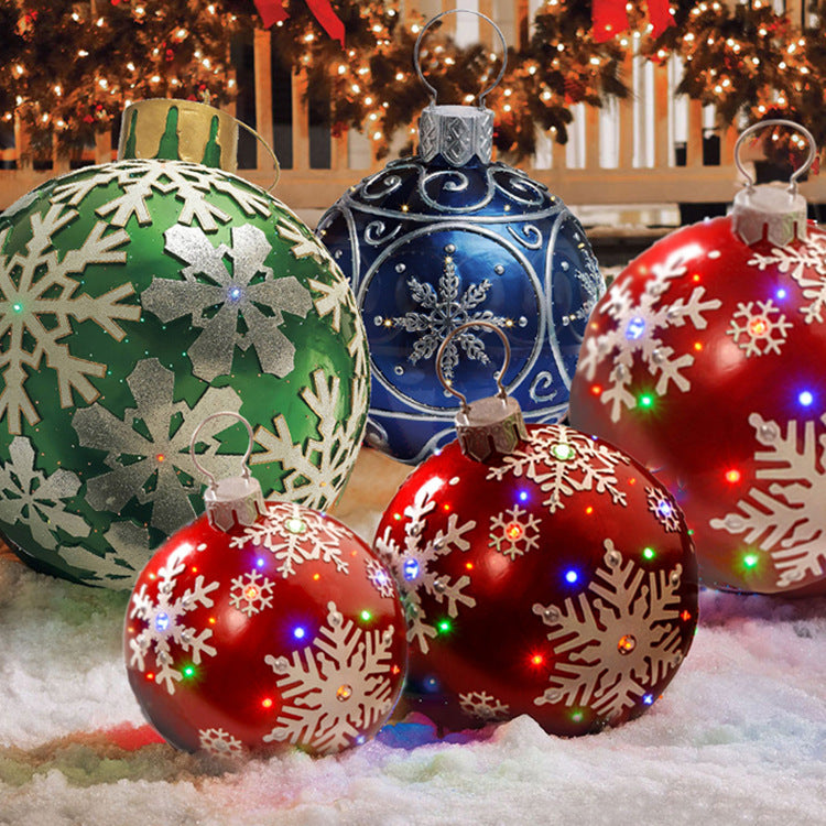 Christmas Ornament Ball Outdoor Pvc 60CM Inflatable Decorated Ball PVC