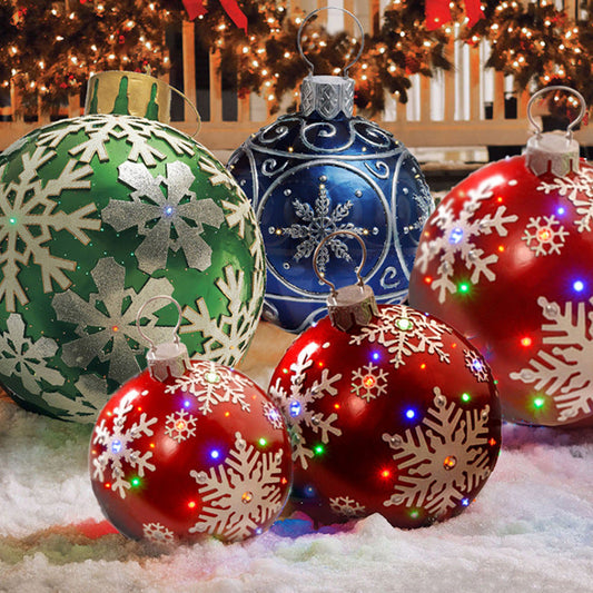 Christmas Ornament Ball Outdoor Pvc 60CM Inflatable Decorated Ball PVC