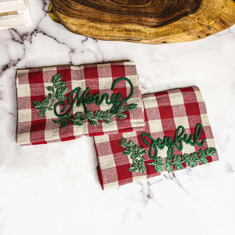 Holiday Charcuterie & Red Tartan Towel Set