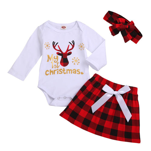 My 1st Christmas Deer set, Baby Girls