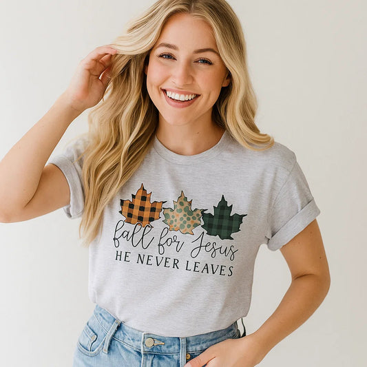 Fall for Jesus T-Shirt Inspirational Christian Tee