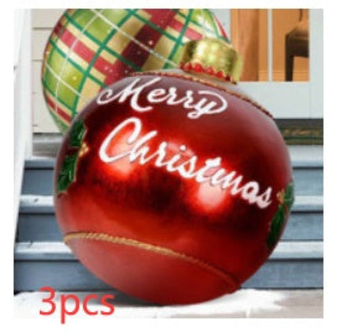 Christmas Ornament Ball Outdoor Pvc 60CM Inflatable Decorated Ball PVC