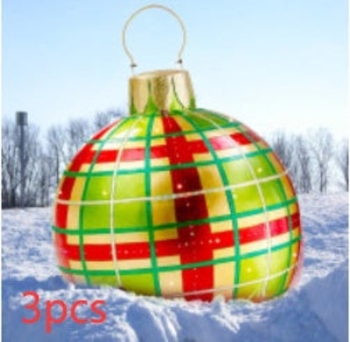 Christmas Ornament Ball Outdoor Pvc 60CM Inflatable Decorated Ball PVC