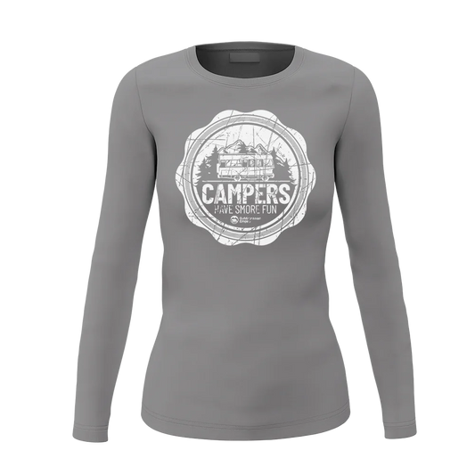 Camping Seal Women Long Sleeve Shirt
