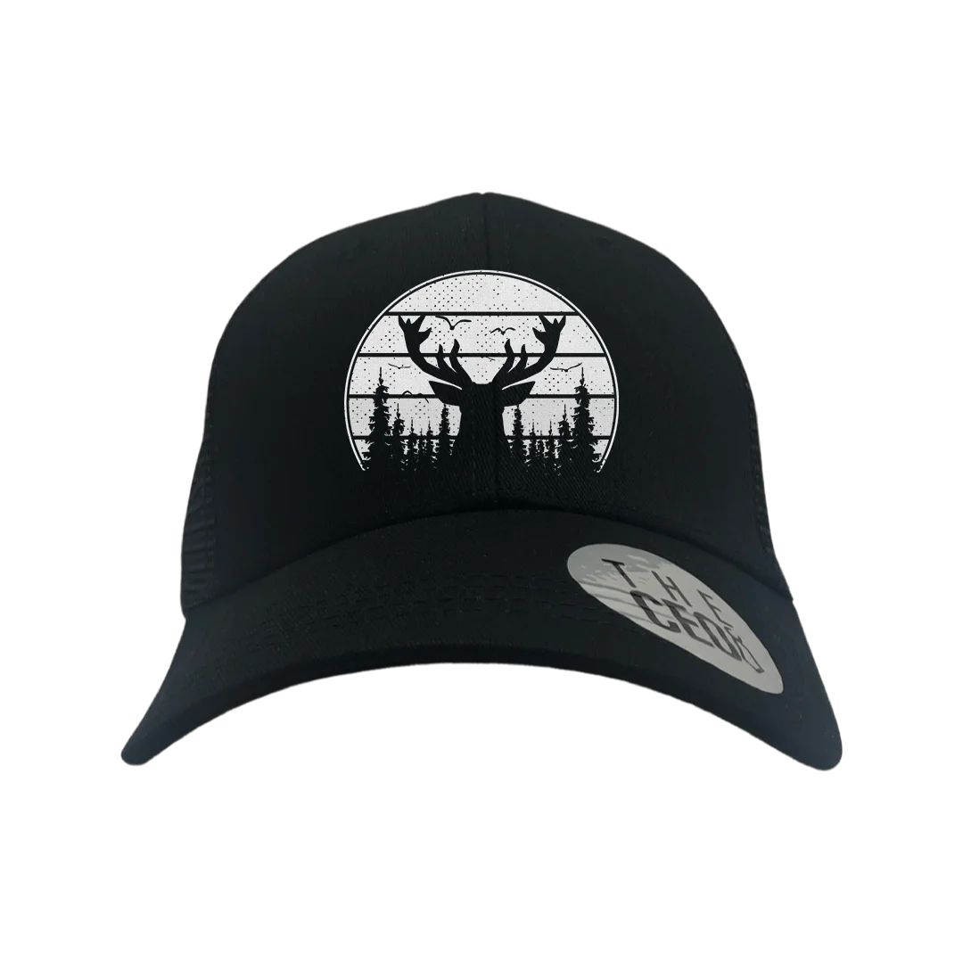 Embroidered Deer Hunting Trucker Hat (available in 4 colors)