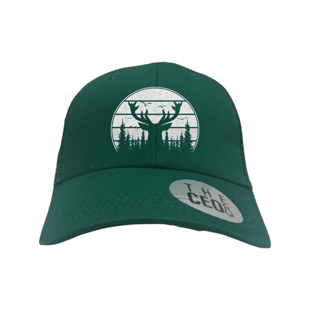 Embroidered Deer Hunting Trucker Hat (available in 4 colors)
