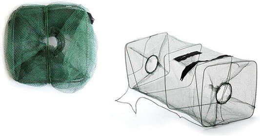 Foldable Fishing Net Trap and Fish Minnow Trap