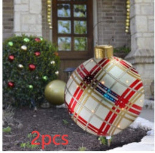 Christmas Ornament Ball Outdoor Pvc 60CM Inflatable Decorated Ball PVC