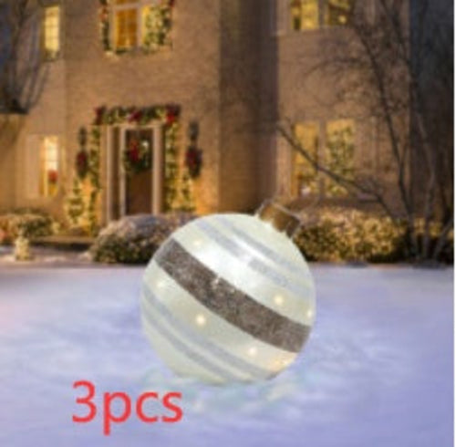 Christmas Ornament Ball Outdoor Pvc 60CM Inflatable Decorated Ball PVC