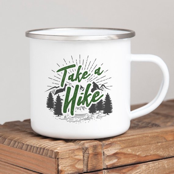 Hiker Enamel Mug, Wanderlust