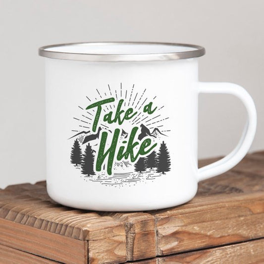 Hiker Enamel Mug, Wanderlust