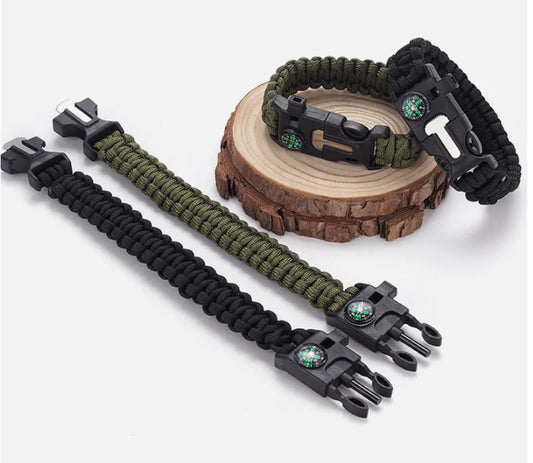 Whistle Bracelet with Fire Starter (High Decibel)